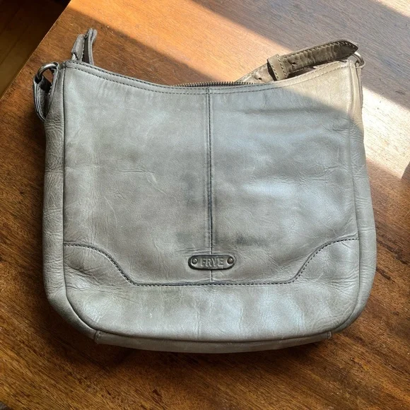 Frye Gray Leather Over the Shoulder bag - Picture 2 of 7